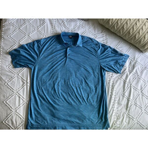 FJ Golf‎ Polo Shirt Men's Blue Performance Footjoy Golf Club Of Illinois 2XL